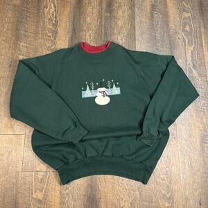 Vintage 90s snowman embroidered crewneck